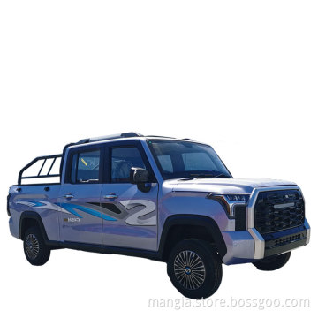 2022 hot sale new left turn four wheel rechargeable Tundra pick up new energy vehicle with cargo box for adult driving